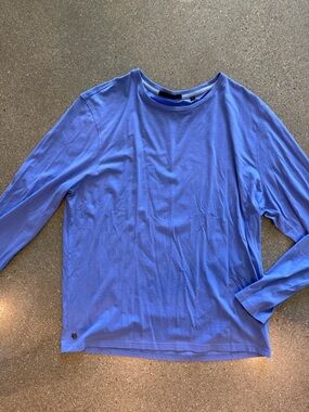 Greyson Men's Long-Sleeve Crewneck Shirt in Periwinkle